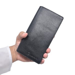 Portex Leather Long Wallet - Black